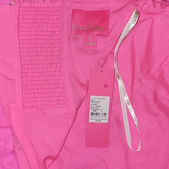 Lilly Pulitzer Pink Lace Dress Size 4 NWT - Picture 7 of 8